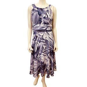 CONNECTED APPAREL SLEEVELESS CHIFFON MIDI‎ DRESS SIZE 10